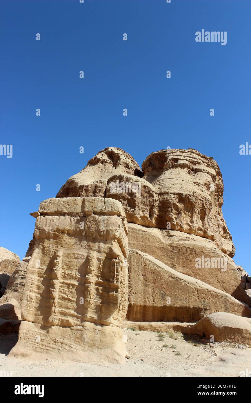 Djinn Block Tombs, auch bekannt als God Blocks, Bab Al Siq, Petra, Jordanien Stockfoto
