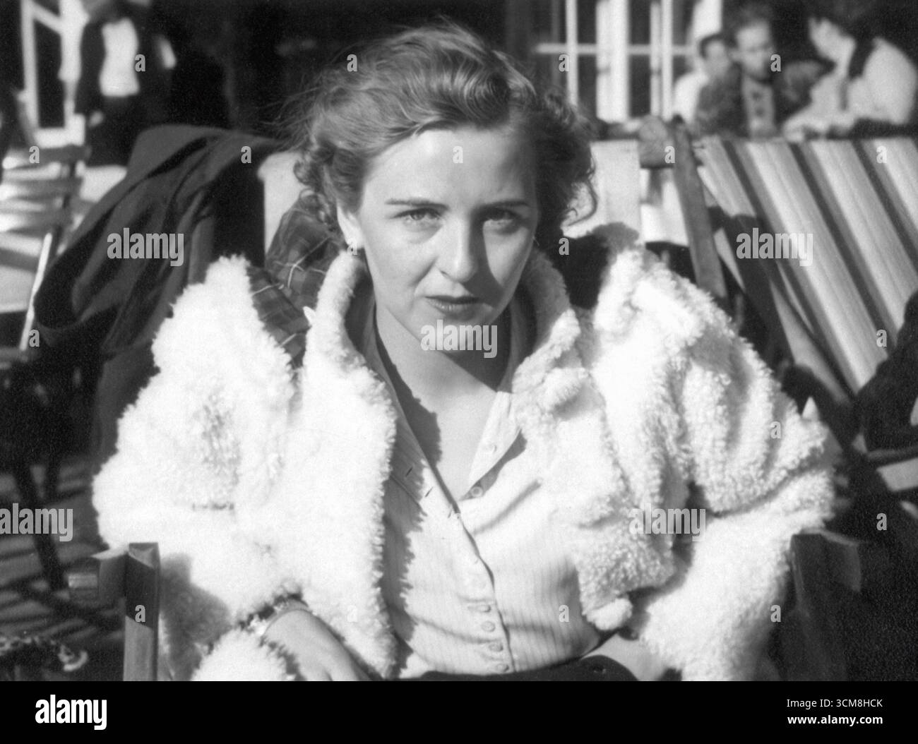 Eva Braun – von ihren Reisen in Deutschland Ende der 1930er Jahre, zusammen mit ihrer Familie und Freunden Stockfoto