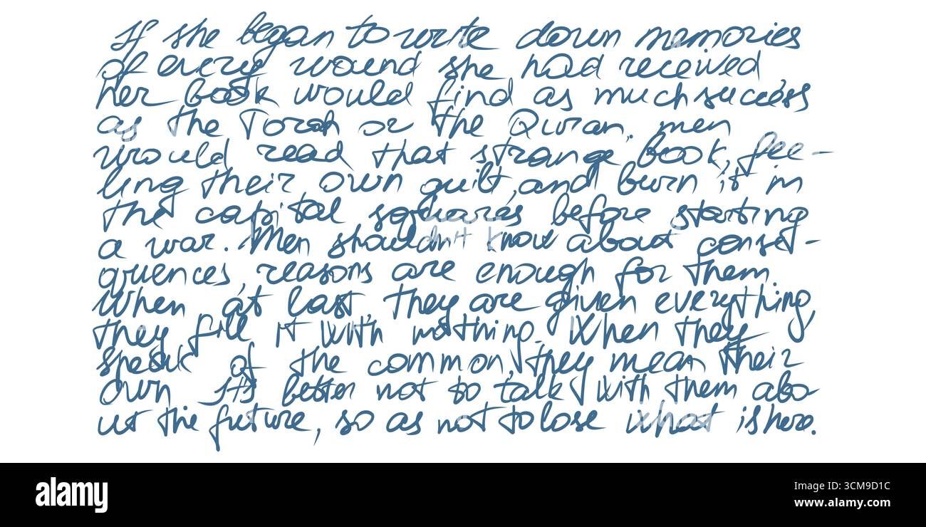 Handgezeichnetes kursives Essaypapier gefüllt mit antiken Scribbles Vintage handgeschriebenes Unsinn-Skript in fließendem Stift und Tinte völlig unlesbar und Stock Vektor