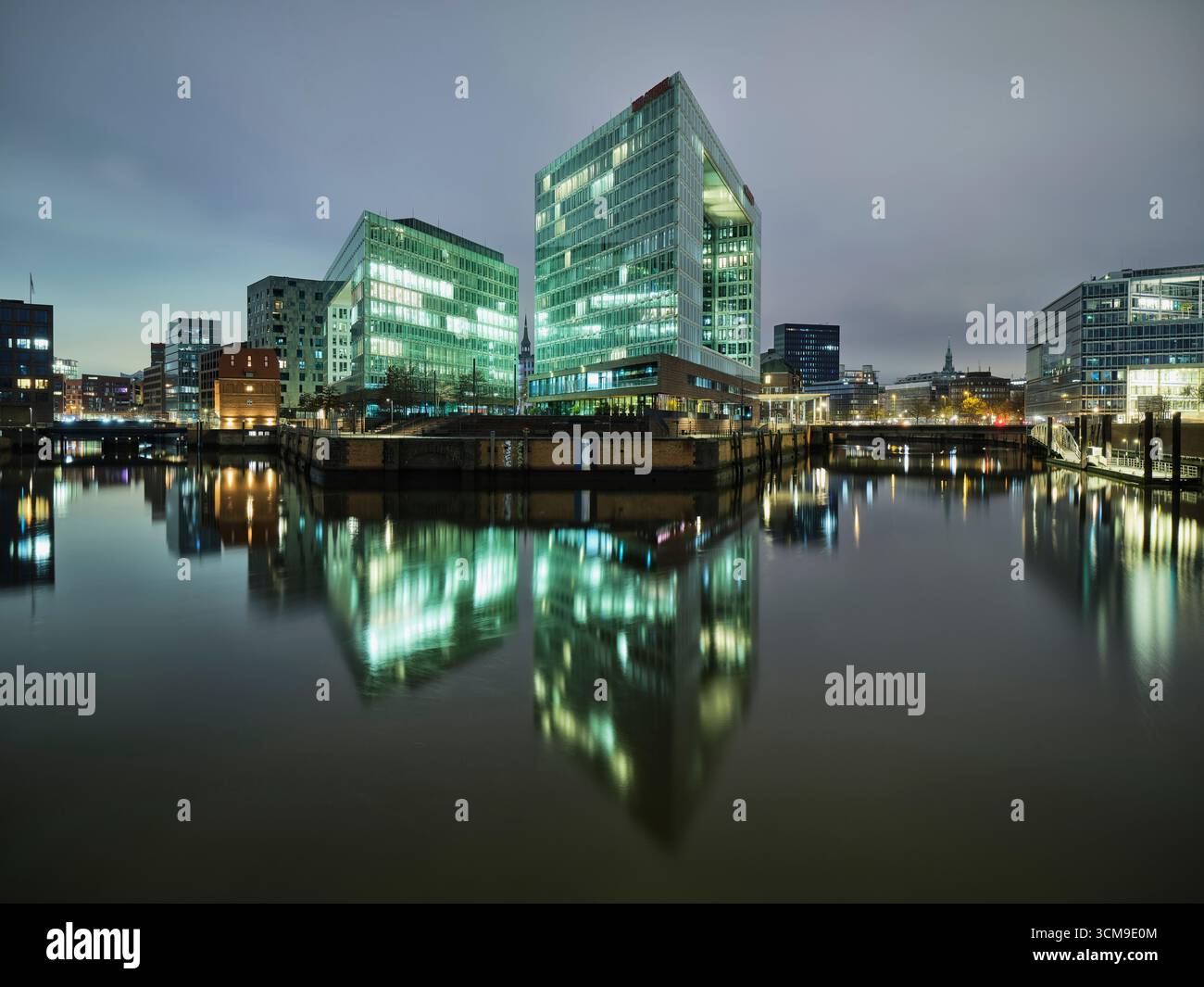 Blick von der Oberhafenbrücke, HafenCity, Hamburg Stockfoto