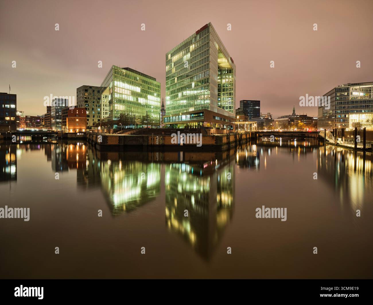 Blick von der Oberhafenbrücke, HafenCity, Hamburg Stockfoto