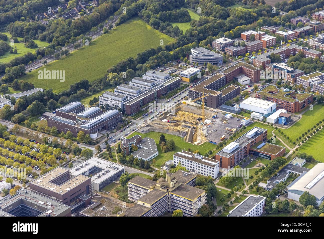 Luftaufnahme des TZDO - TechnologieZentrumDortmund GmbH, Technische Universität Dortmund mit dem Biomedizinzentrum BMZ und Max-Planck-Institut o Stockfoto
