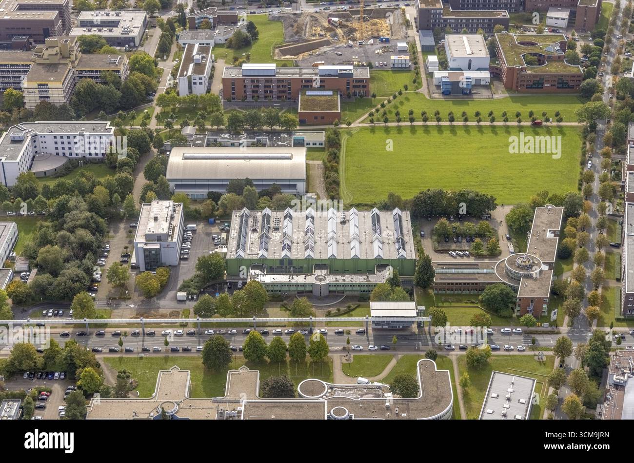 Luftaufnahme des TZDO - TechnologieZentrumDortmund GmbH, Technische Universität Dortmund Campus Nord mit dem Technologiezentrum und dem EMV-Test Nordrhein Stockfoto