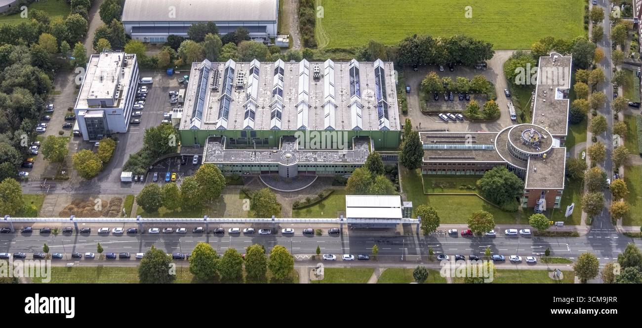 Luftaufnahme des TZDO - TechnologieZentrumDortmund GmbH, Technische Universität Dortmund Campus Nord mit dem Technologiezentrum und dem EMV-Test Nordrhein Stockfoto