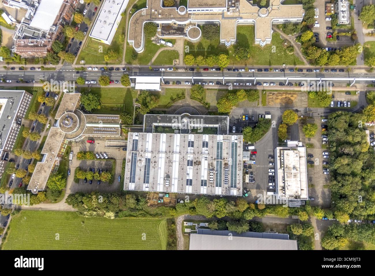 Luftaufnahme des TZDO - TechnologieZentrumDortmund GmbH, Technische Universität Dortmund Campus Nord mit dem Technologiezentrum und dem EMV-Test Nordrhein Stockfoto