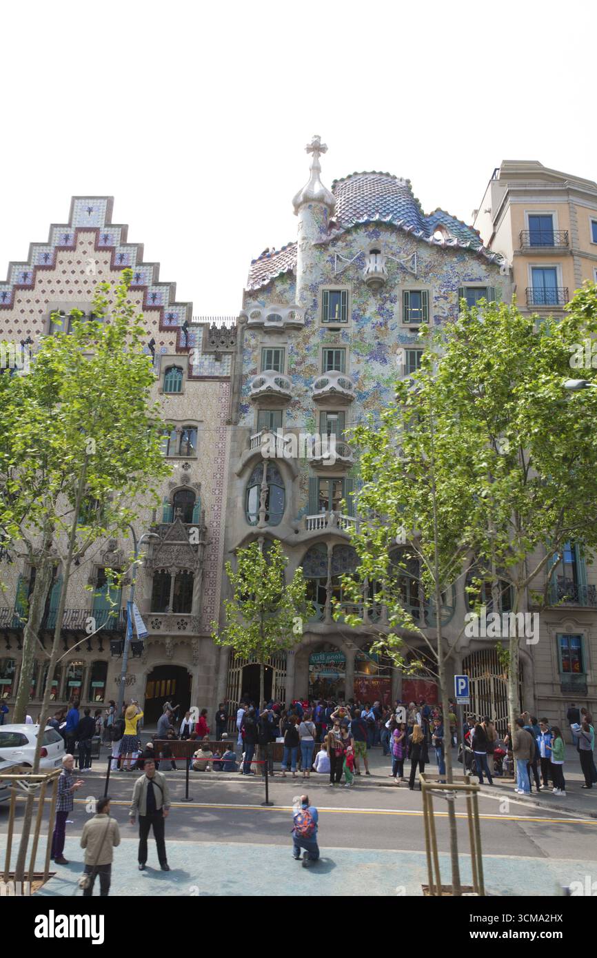Casa Mila La Pedrera, Gaudi, Barcelona, Stadtbesichtigung, Tourismus, Katalonien, Spanien, Europa, Stadtbesichtigung, Katalonien, Stadttourismus, Tourismus Stadtbesichtigung Stockfoto