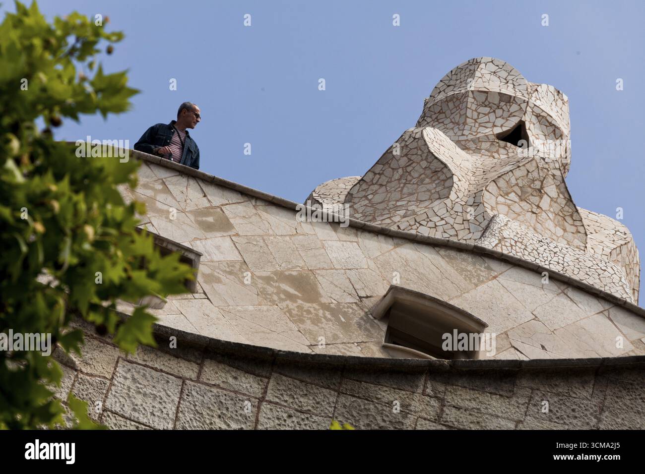 Casa Mila La Pedrera, Gaudi, Barcelona, Stadtbesichtigung, Tourismus, Katalonien, Spanien, Europa, Stadtbesichtigung, Katalonien, Stadttourismus, Tourismus Stadtbesichtigung Stockfoto
