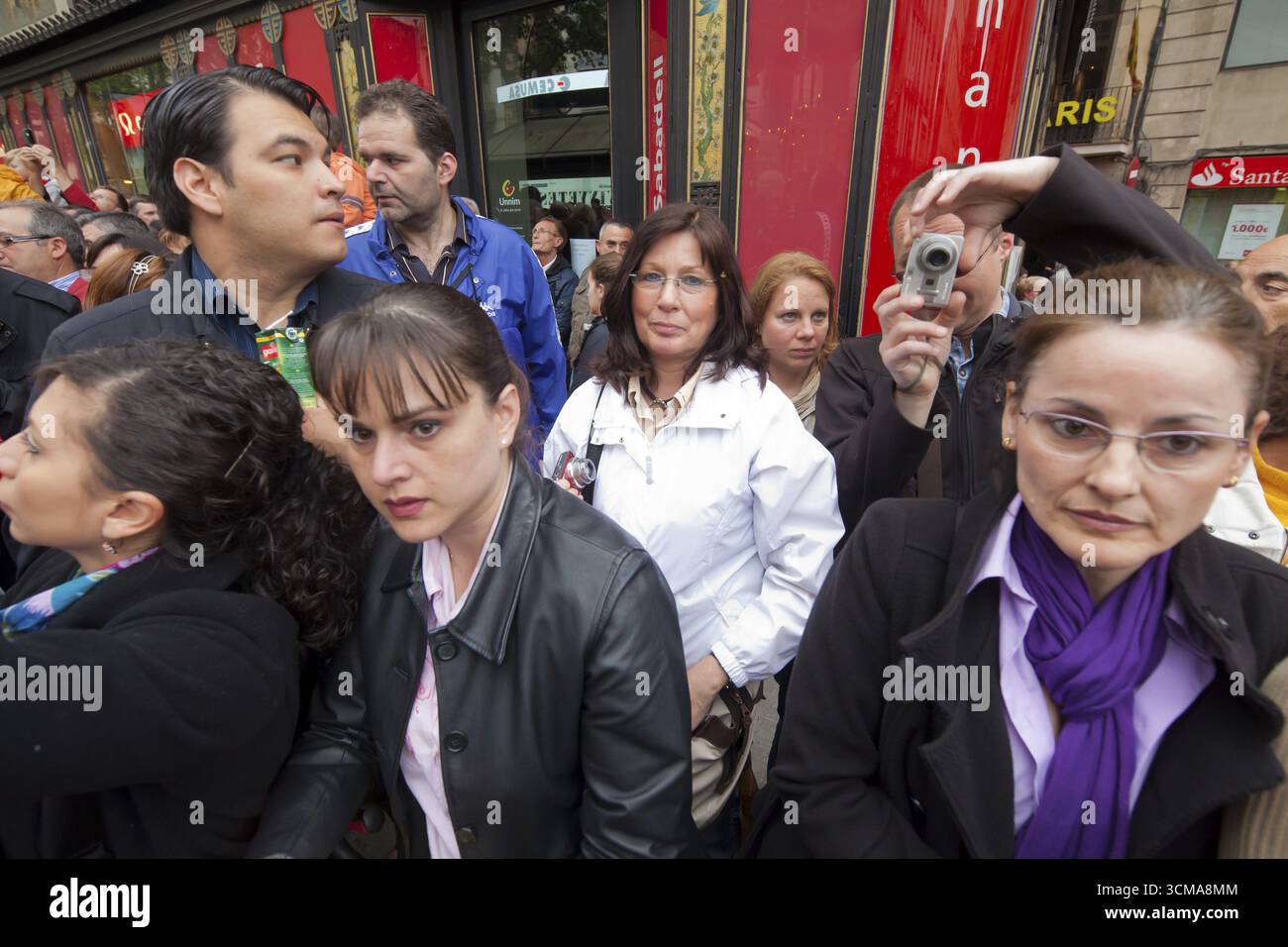 Tour durch Barcelona, Karwoche, Barcelona, Stadtbesichtigung, Tourismus, Katalonien, Spanien, Europa, Stadtbesichtigung, Katalonien, Stadttourismus, Tourismus c Stockfoto