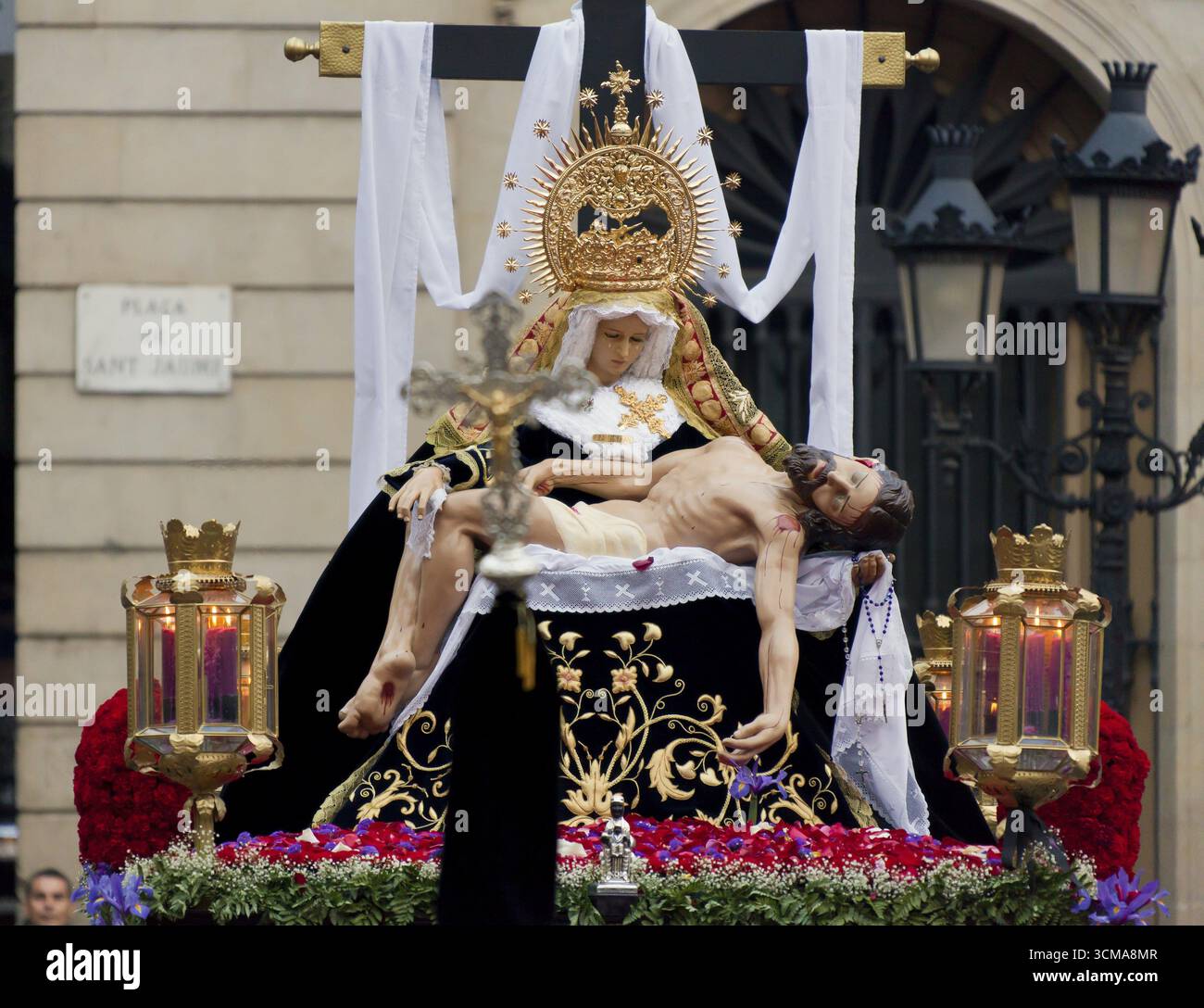 Tour durch Barcelona, Karwoche, Barcelona, Stadtbesichtigung, Tourismus, Katalonien, Spanien, Europa, Stadtbesichtigung, Katalonien, Stadttourismus, Tourismus c Stockfoto