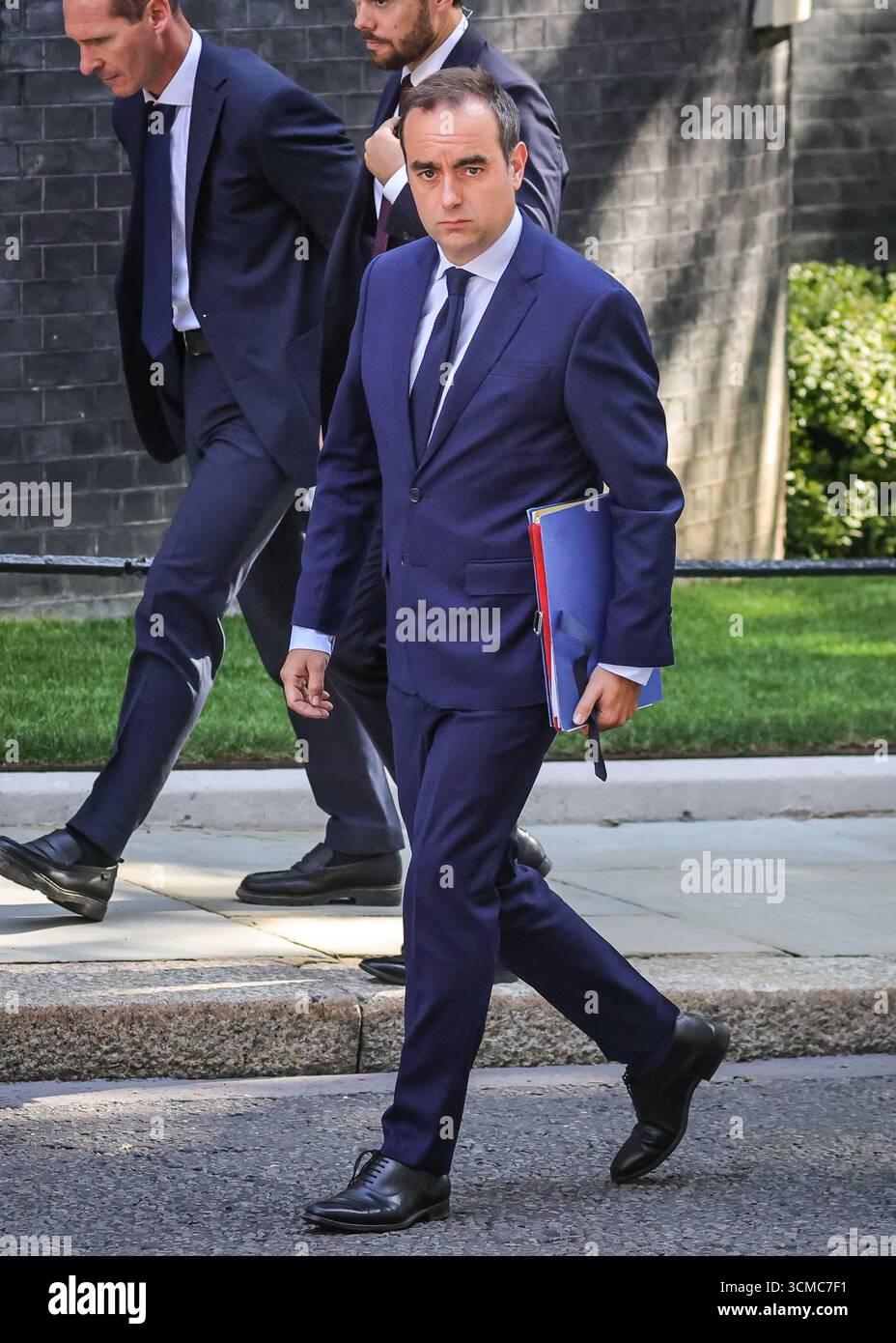 Sébastien Lecornu, Premierminister Frankreichs, dann Verteidigungsminister während des Gipfels Frankreich-Vereinigtes Königreich in der Downing Street, London Stockfoto