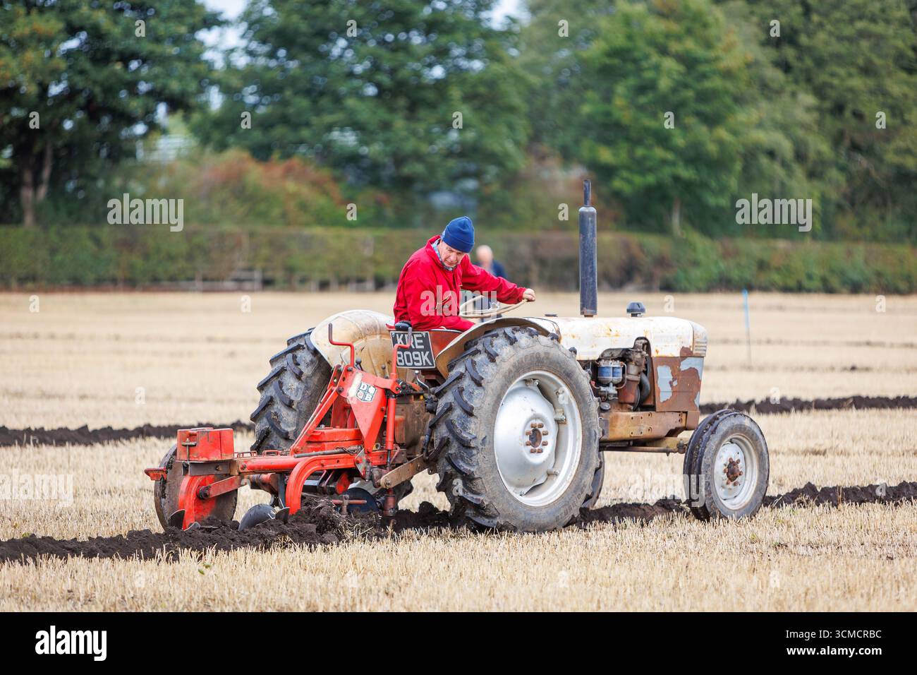 Die Makerfield Pfluggesellschaft veranstaltete ein Pflugspiel in der Moss Side Farm, Manchester Road, Rixton, Warrington, Cheshire, Stockfoto