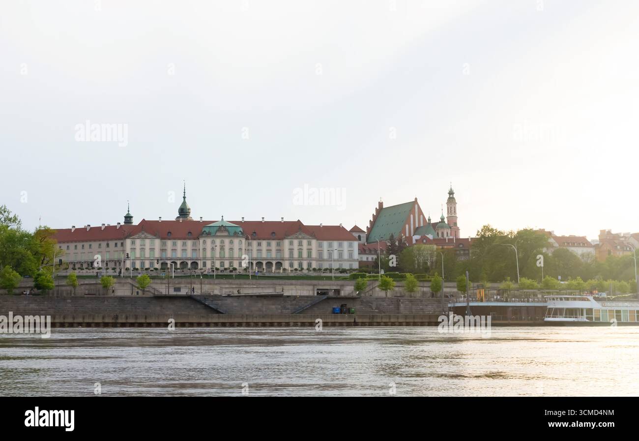 Panorama der Altstadt von Warschau in polen. Stockfoto