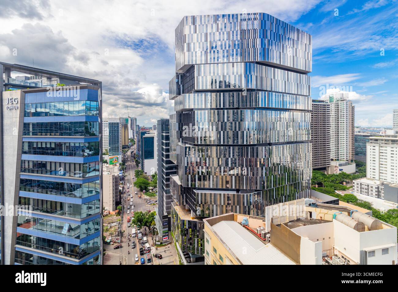 Moderne Gebäude und städtische Skyline von Cebu City, Philippinen Stockfoto