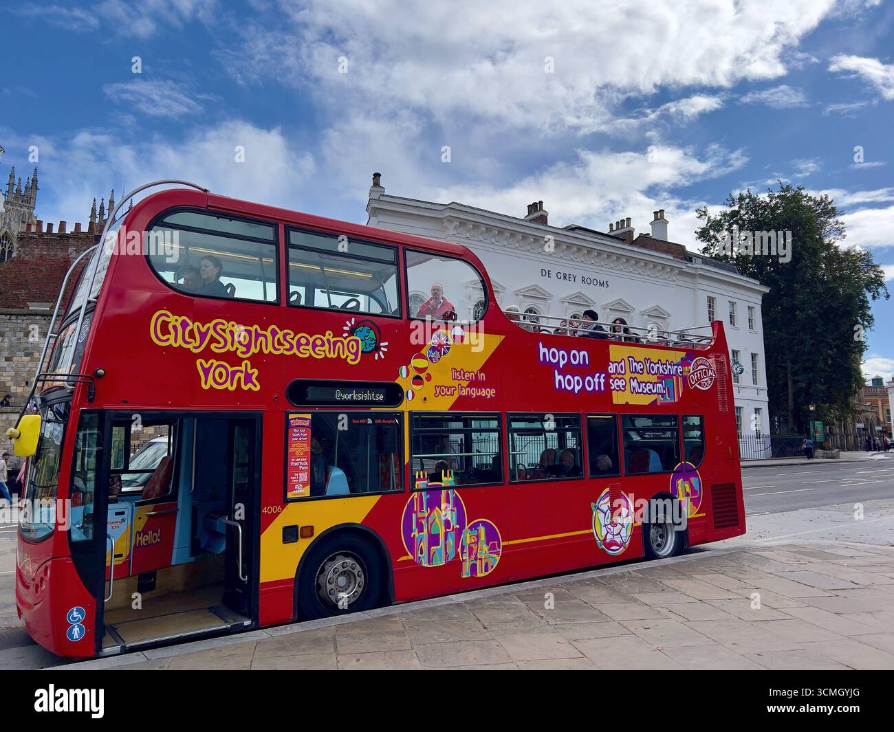 York Sightseeing Bus, Großbritannien Stockfoto