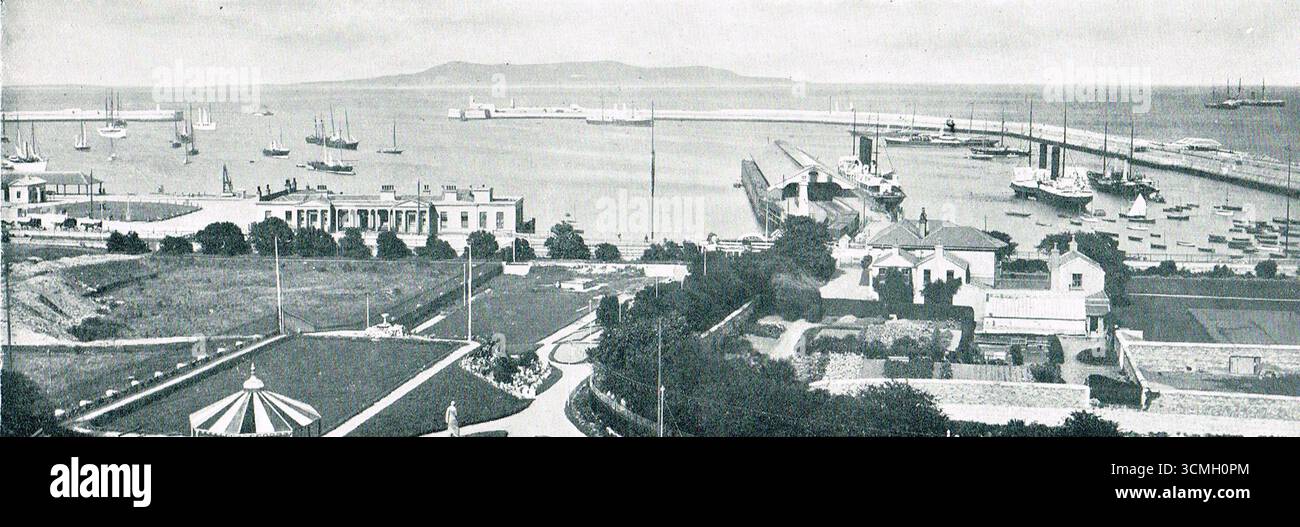 The East Pier, Kingstown (heute Dún Laoghaire), Dublin, Irland, um 1902 Stockfoto The East Pier, Kingstown (heute Dún Laoghaire), Dublin, Irland, um 1902 Stockfoto