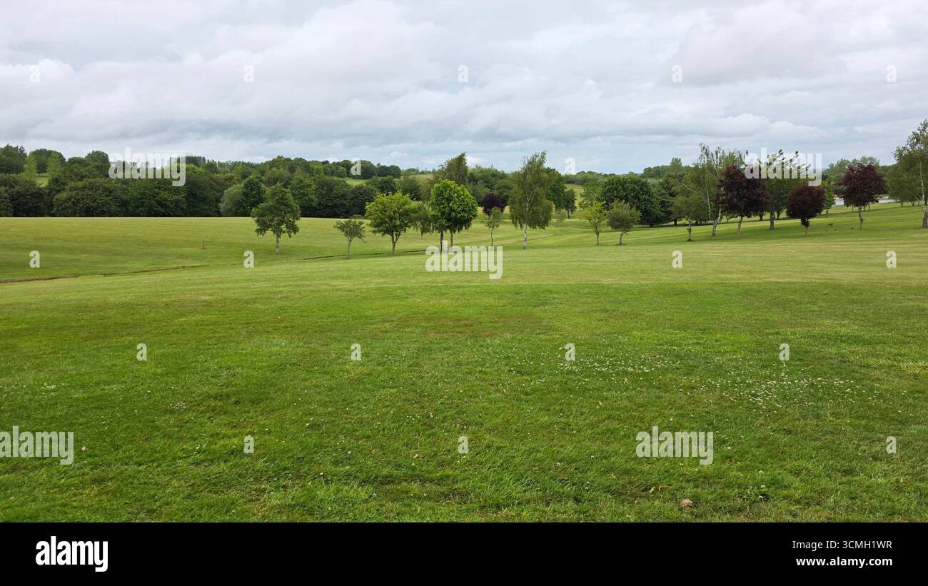 Fairways-Landschaft - Smartphone-aufgenommenes Stockfoto
