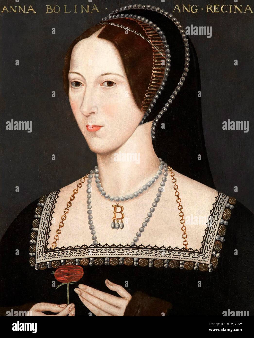 ANNE BOLEYN ( um 1501 oder 1507–1536) zweite Ehefrau von Heinrich VIII. In einem fast zeitgenössischen Porträt auf Hever Castle Stockfoto
