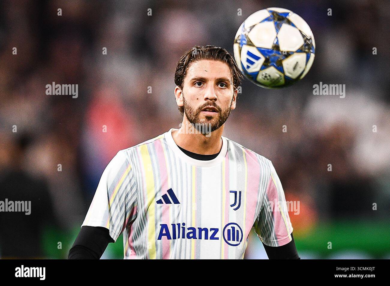 Manuel LOCATELLI von Juventus während der UEFA Champions League, League-Phase, des 1. Spieltages des Fußballspiels zwischen Juventus FC und Borussia Dortmund am 16. September 2025 im Allianz-Stadion in Turin, Italien Stockfoto