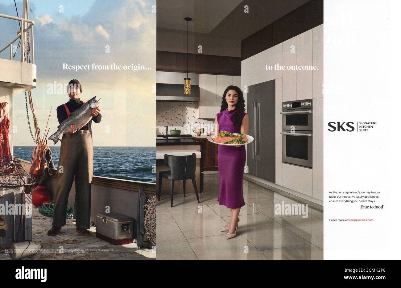 Lifestyle and Travel Magazine Advert, USA, September 2025 Stockfoto