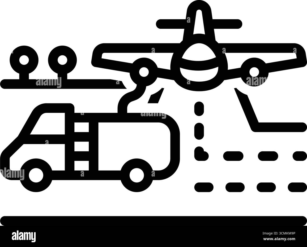 Symbol für Flugbenzin, Flugzeugbenzin Stock Vektor
