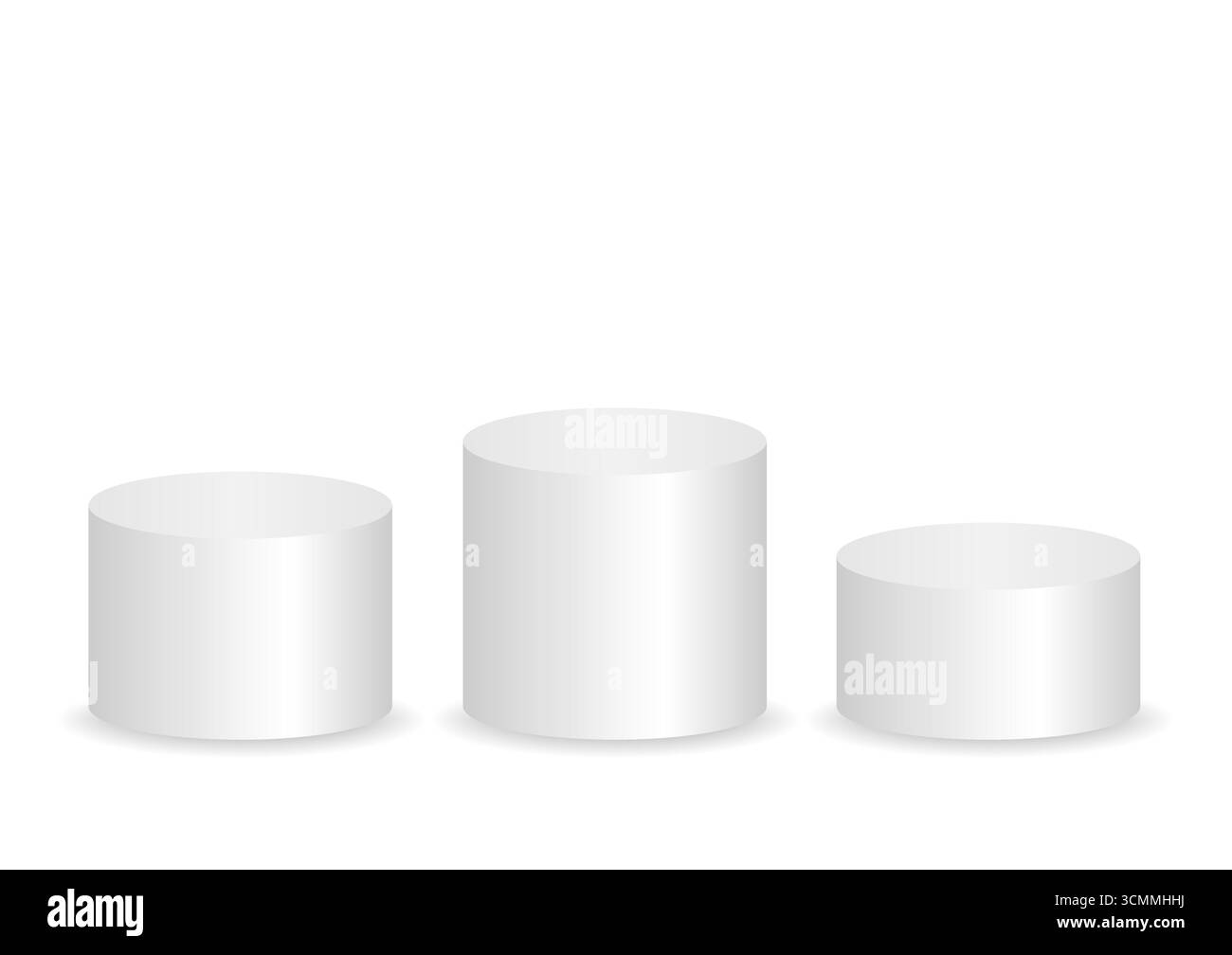 Runde Podeste. Vektorillustration isoliert auf weißem Hintergrund. Stock Vektor