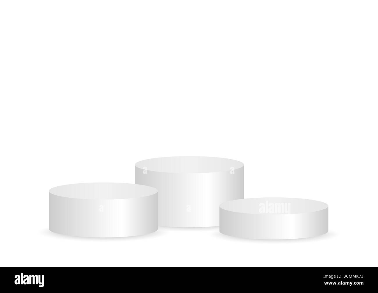 Runde Podeste. Vektorillustration isoliert auf weißem Hintergrund. Stock Vektor