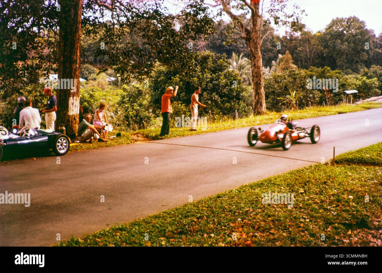 Ziellinie des Rennsports, Gap Hill Climb, Singapore Motor Club, Singapur, Südostasien um 1963 Stockfoto
