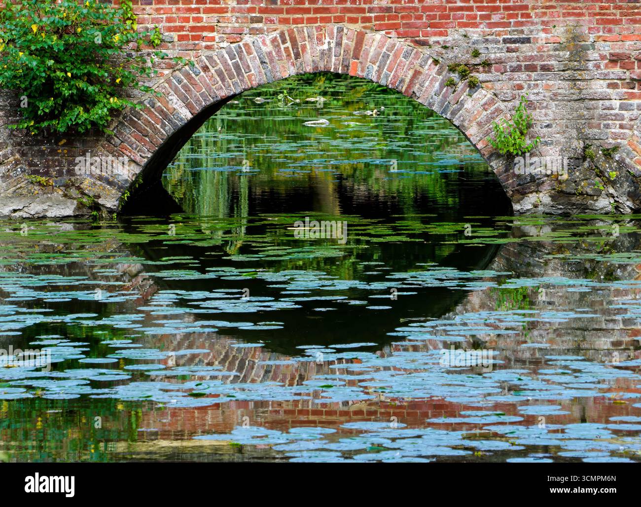 Bogenbrücke, Schloss Senden, Senden, Nordrhein-Westfalen, Deutschland, Europa Stockfoto