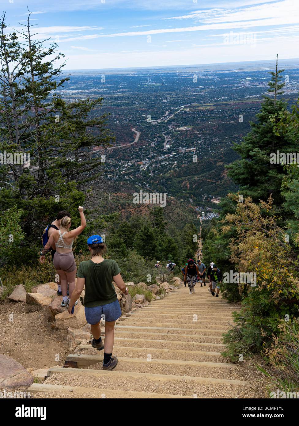 Szenen aus der Manitou Incline mit meinen Neffen Justin und Brady Stockfoto