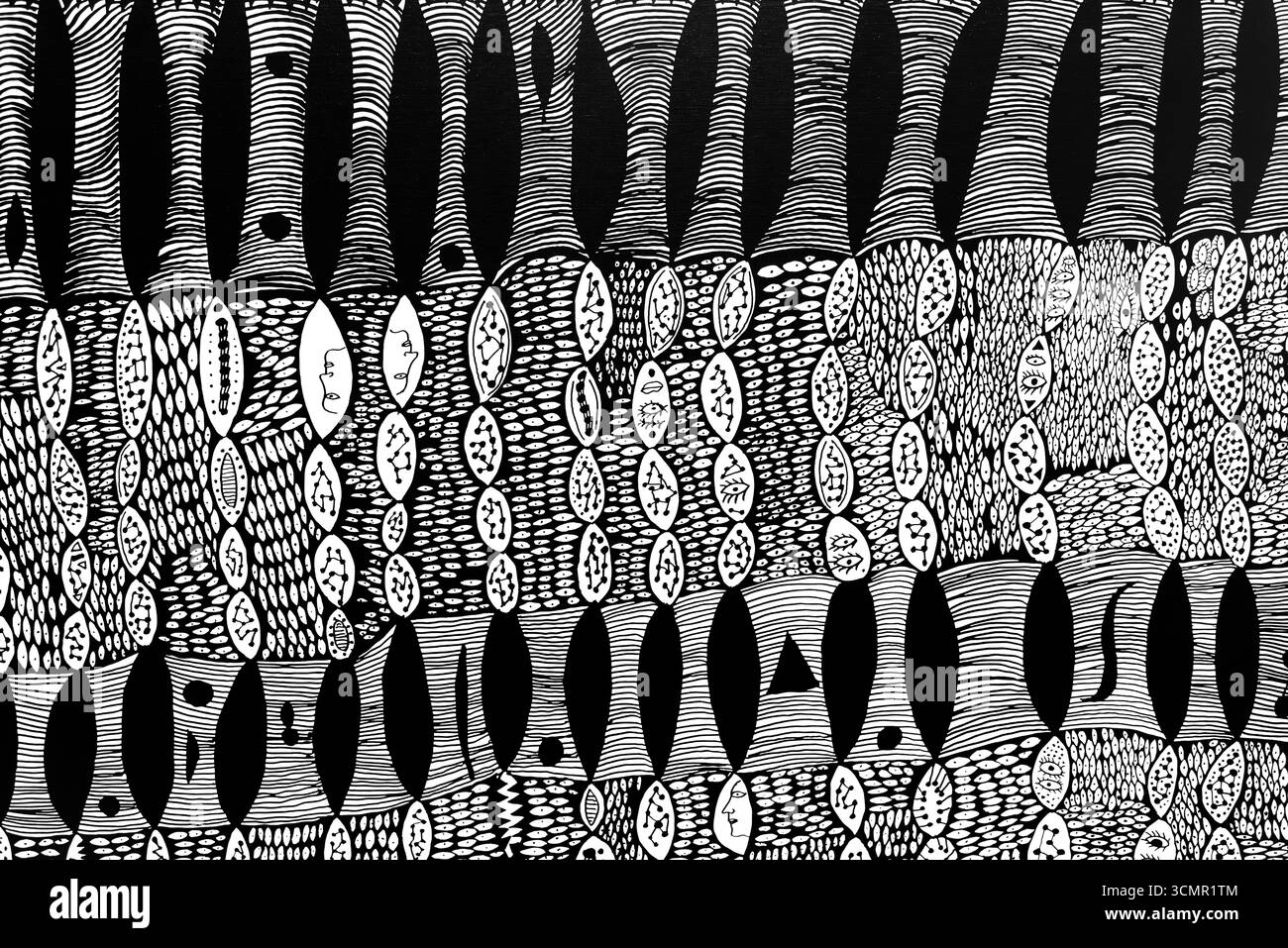 SINGAPUR – Kunstwerk mit dem Titel „Guidepost to Youth [HOTWOX]“ (2007) von Yayoi Kusama bei „Life is the Heart of a Rainbow“ in der National Gallery. Stockfoto