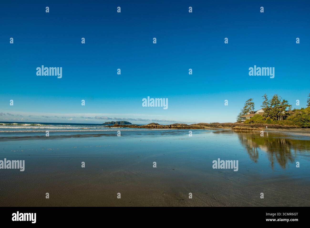 Wickaninnish Inn am Wickaninnish Beach, Pacific Rim National Park Reserve, Vancouver Island, British Columbia, Kanada. Stockfoto