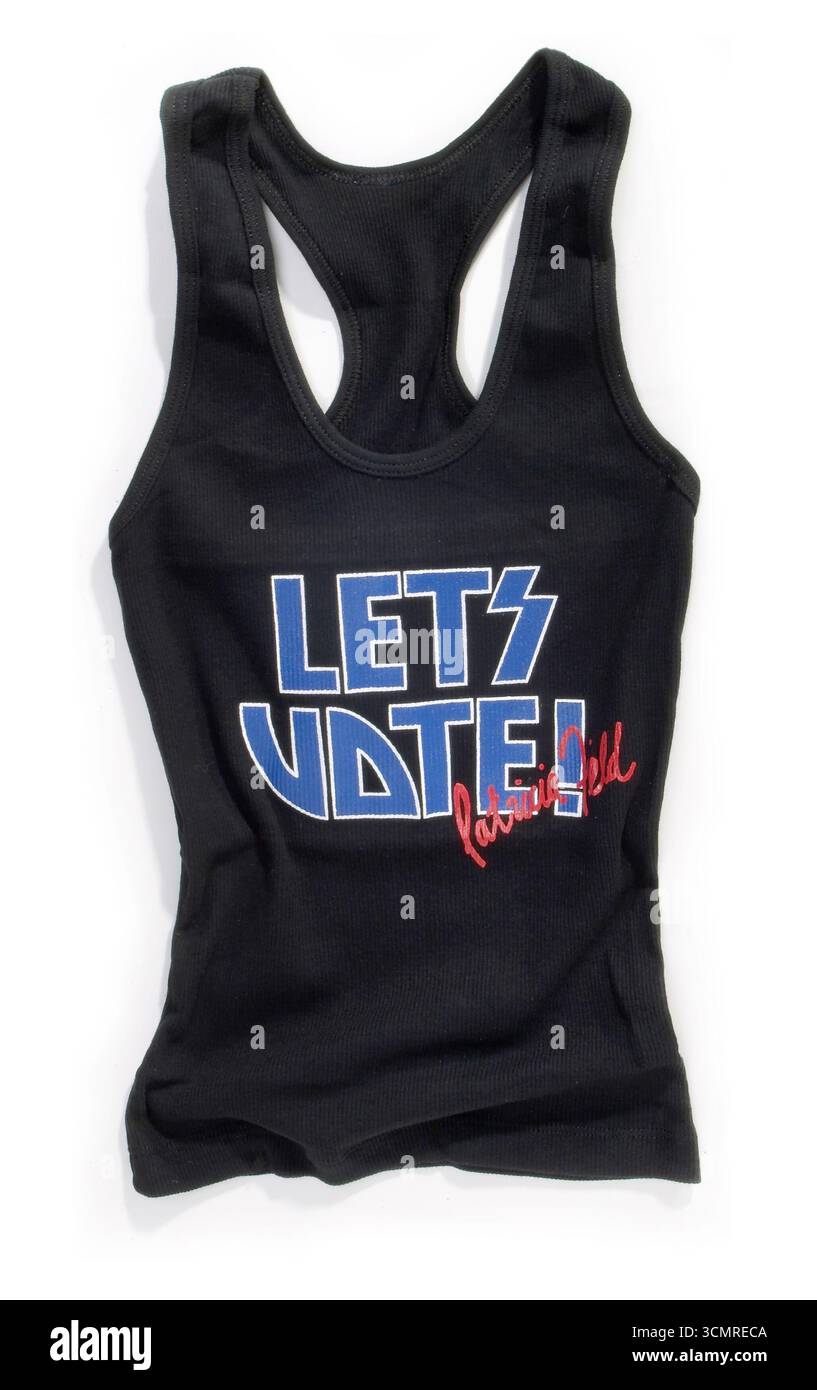 Tanktop auf weißem Hintergrund Stockfoto