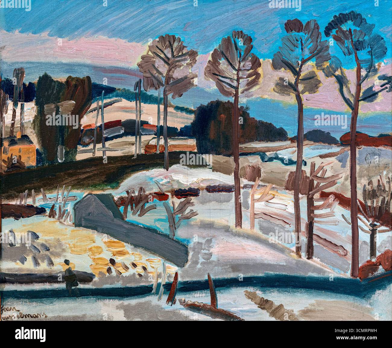 Jean Brussels mans - Landschaft - Blick auf Sint-Martens-Bodegem III - 1923 Stockfoto