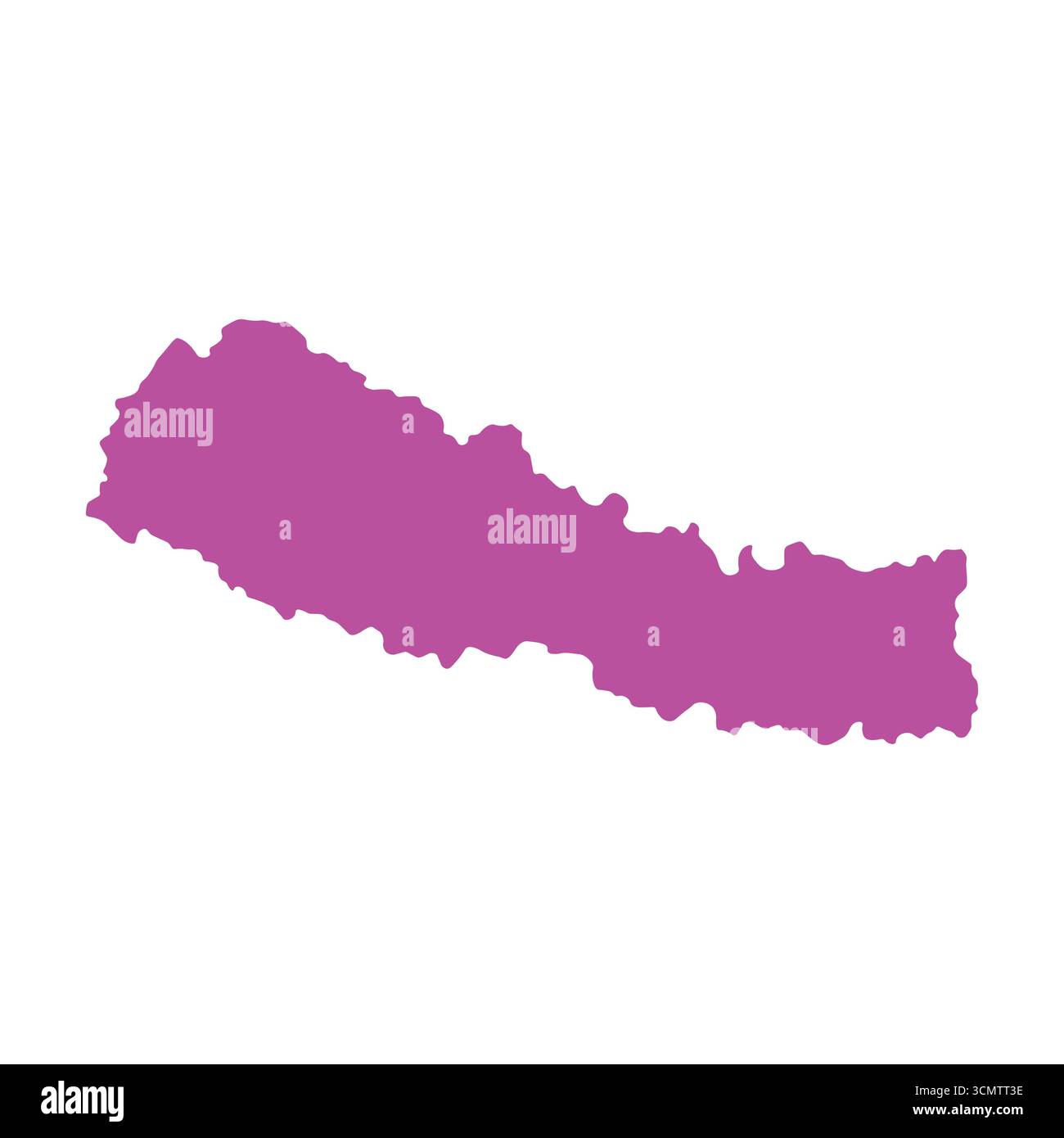 Karte von Nepal, Schildersilhouette. Weltkarte Globe. Vektorillustration isoliert auf weißem Hintergrund. Asiatischer Kontinent Stock Vektor