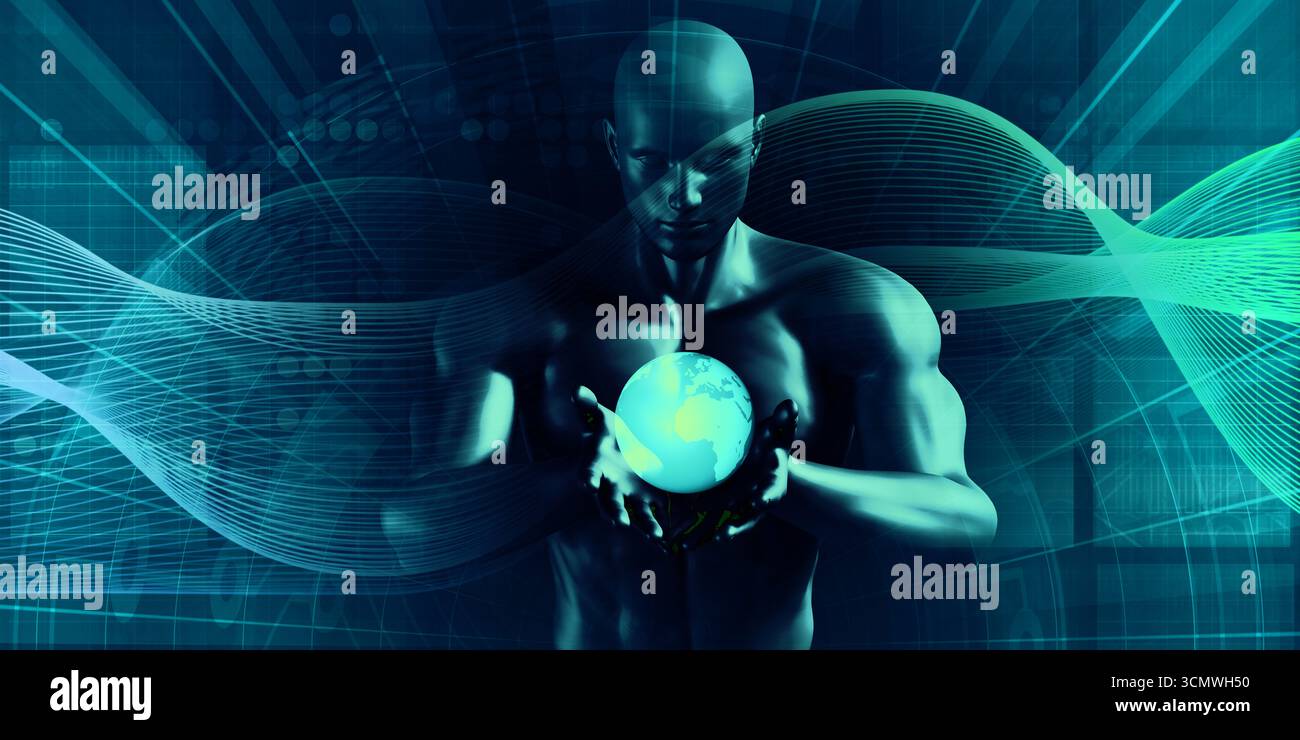 Implementierung Von Technologien Für Die Effizienz Von Remote-Arbeiten Stockfoto