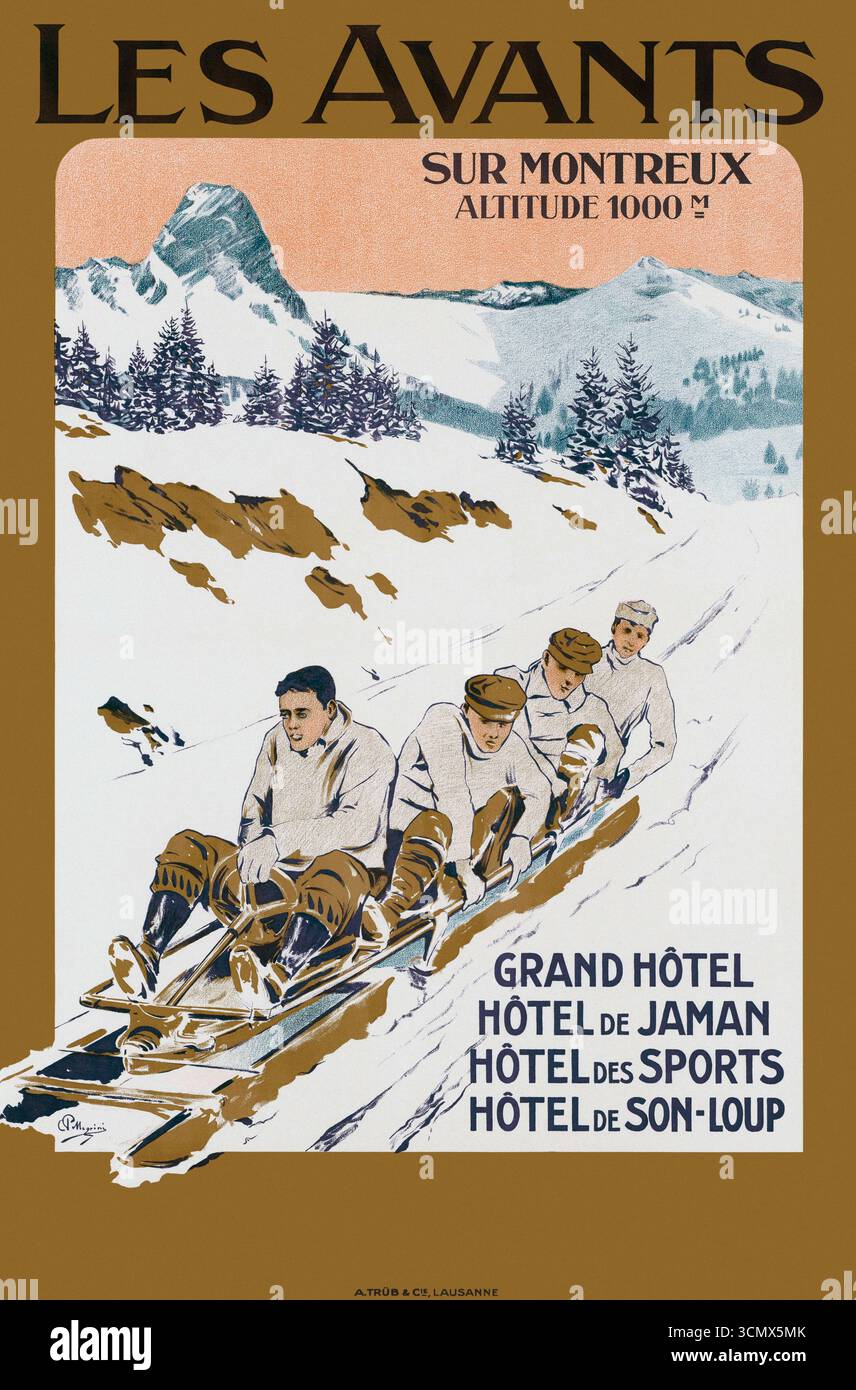 Les Avants. Künstler unbekannt. Poster veröffentlicht 1904 in Frankreich. Stockfoto