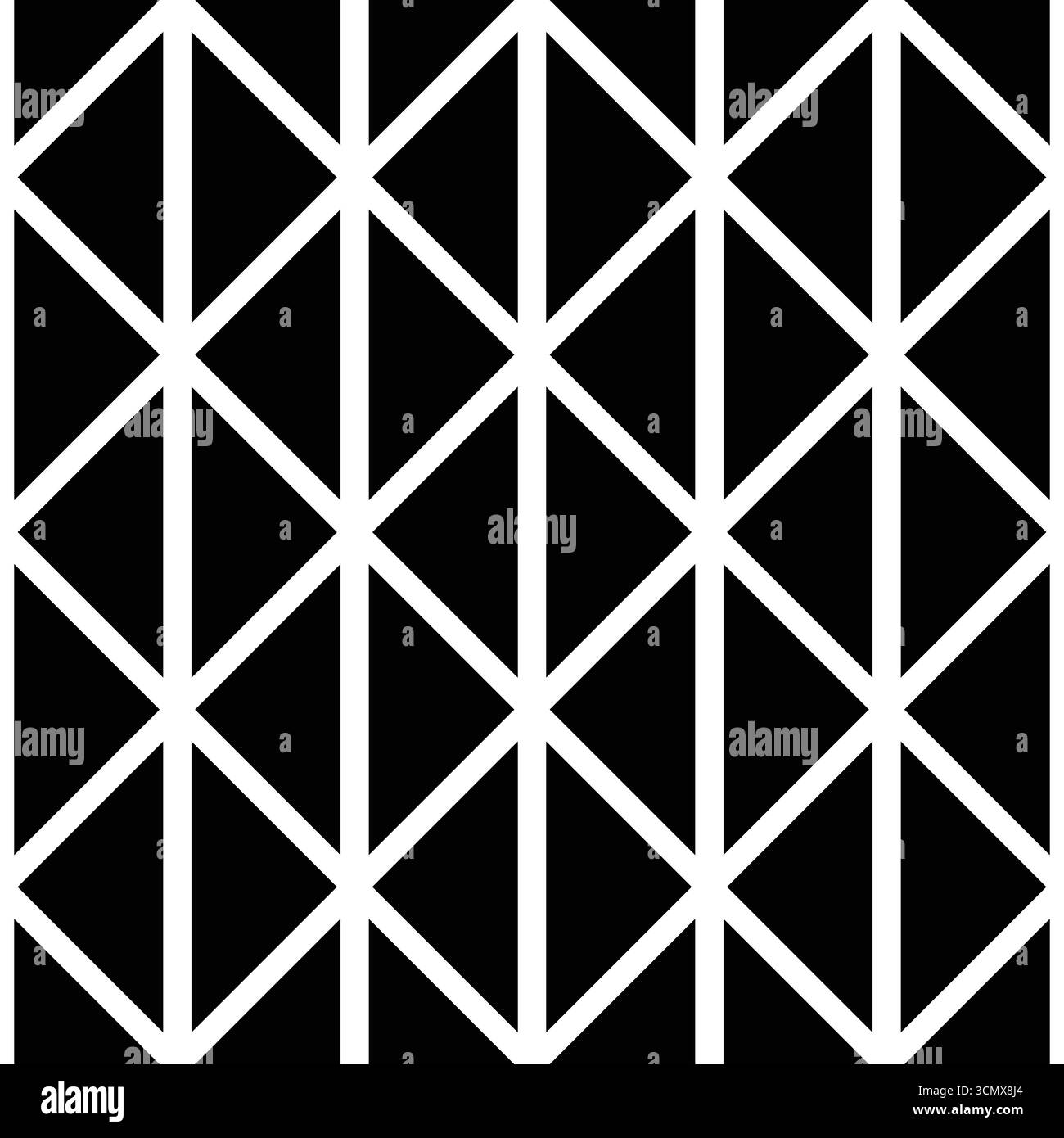 Abstraktes geometrisches Muster mit schwarzen und weißen Dreiecken. Perfekt für Hintergründe und Designs. Stock Vektor