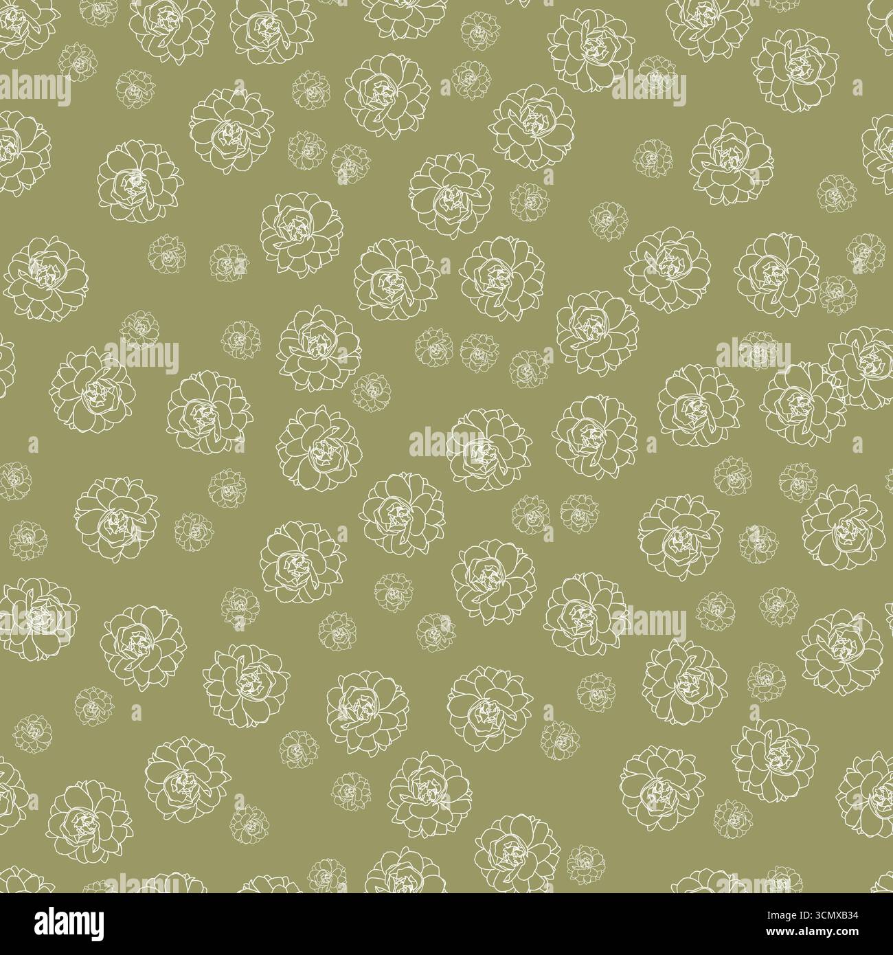 Vektor Gold und weiße Blumenschmuck, Vektor nahtloses Muster von kleinen Jasmin Blumen. Geeignet für Textilien, Tapeten und Geschenkverpackungen. Stock Vektor