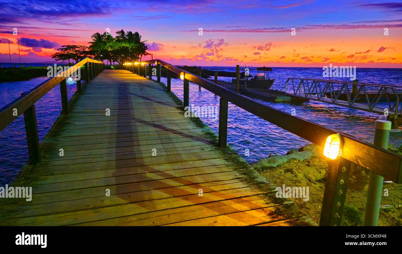 First Landing Beach Resort, Nalamu Beach am Vuda Point, in der Nähe von Nadi, Viti Levu, Fidschi, Südpazifik Stockfoto