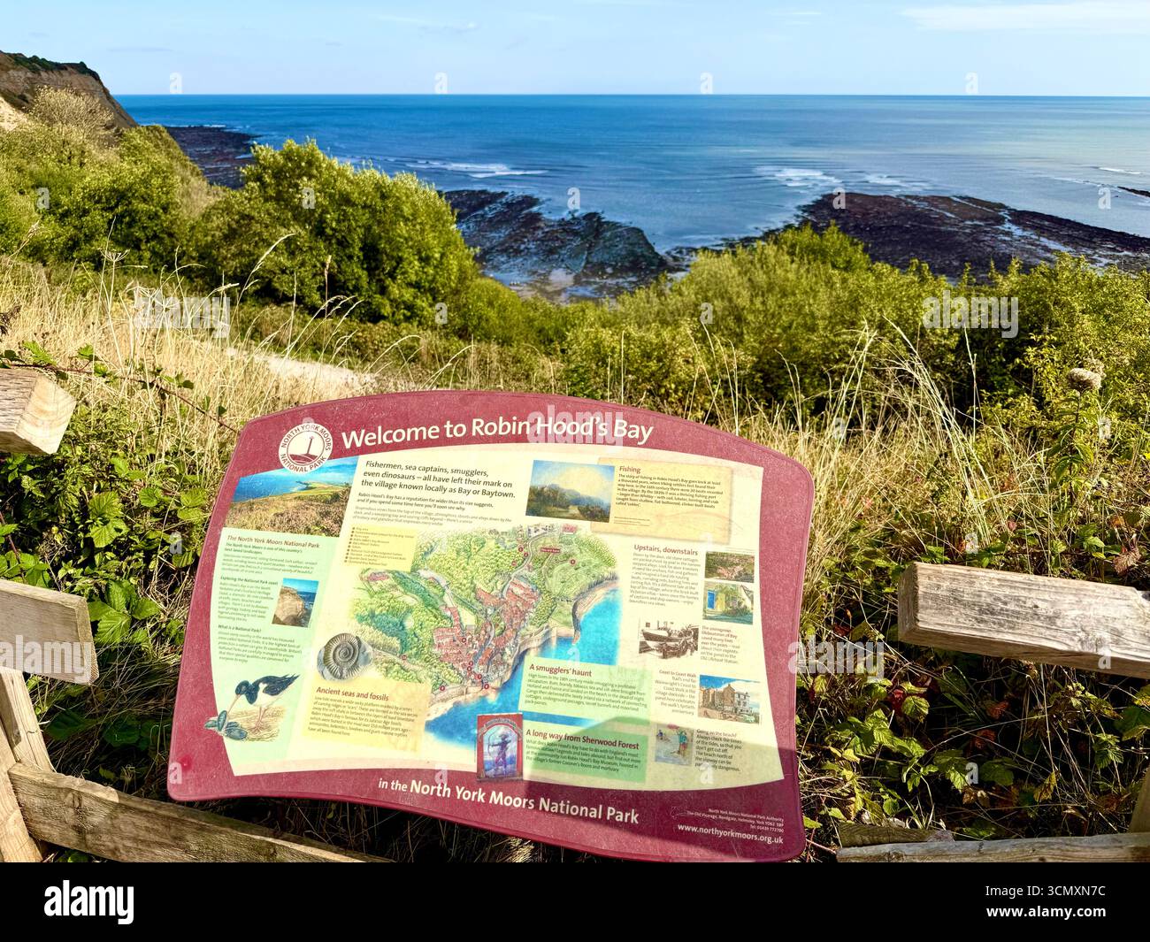 Robin Hood's Bay an der North Yorkshire Coast, England, Großbritannien Stockfoto