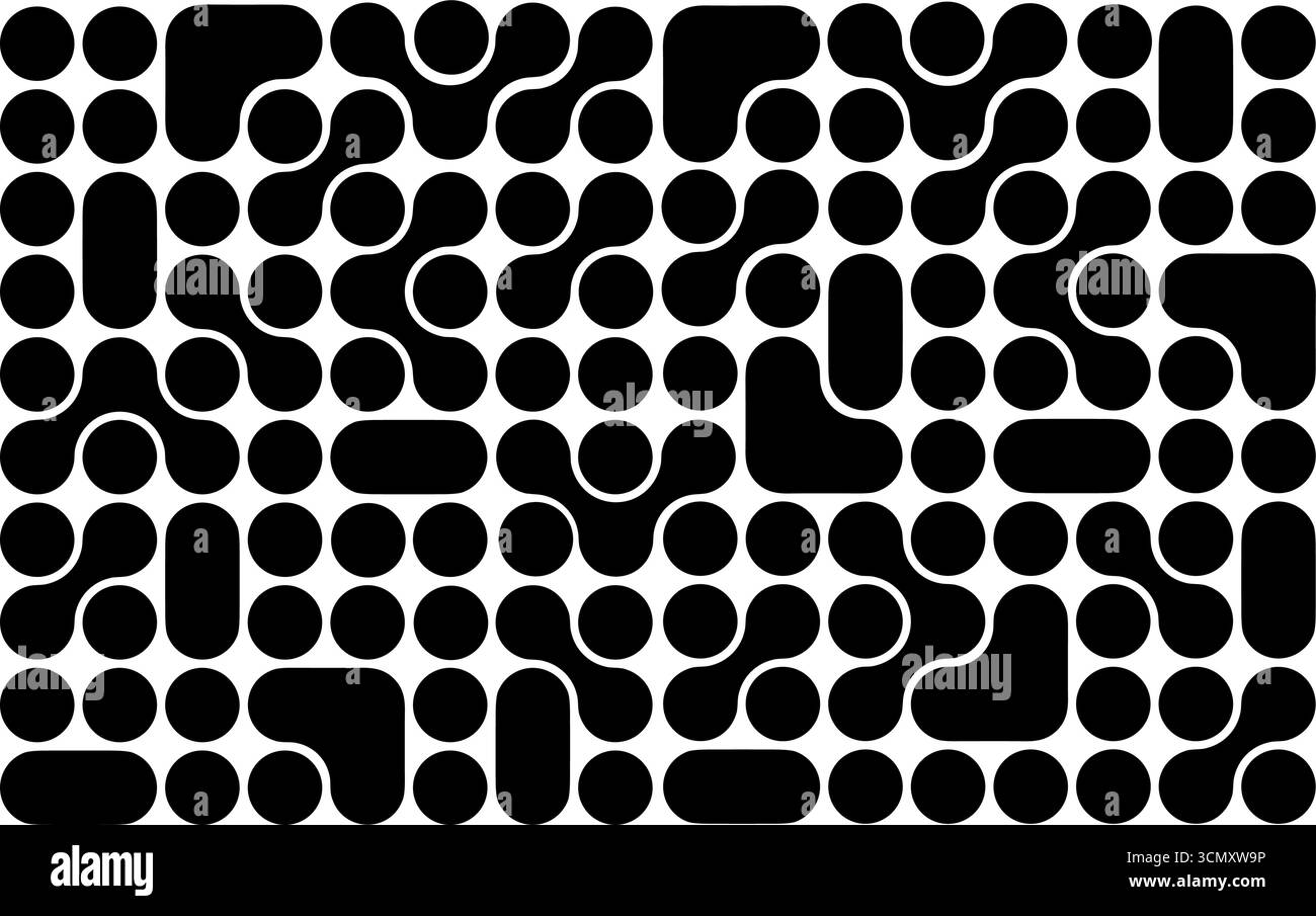 Abstraktes Metaball-Punktmuster Hintergrund Geometrischer Molekularvektorkonstruktion Stock Vektor