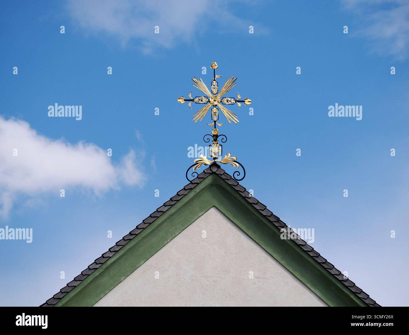 San cassiano Badia Tal Kirche Detail dolomiten italien. Stockfoto