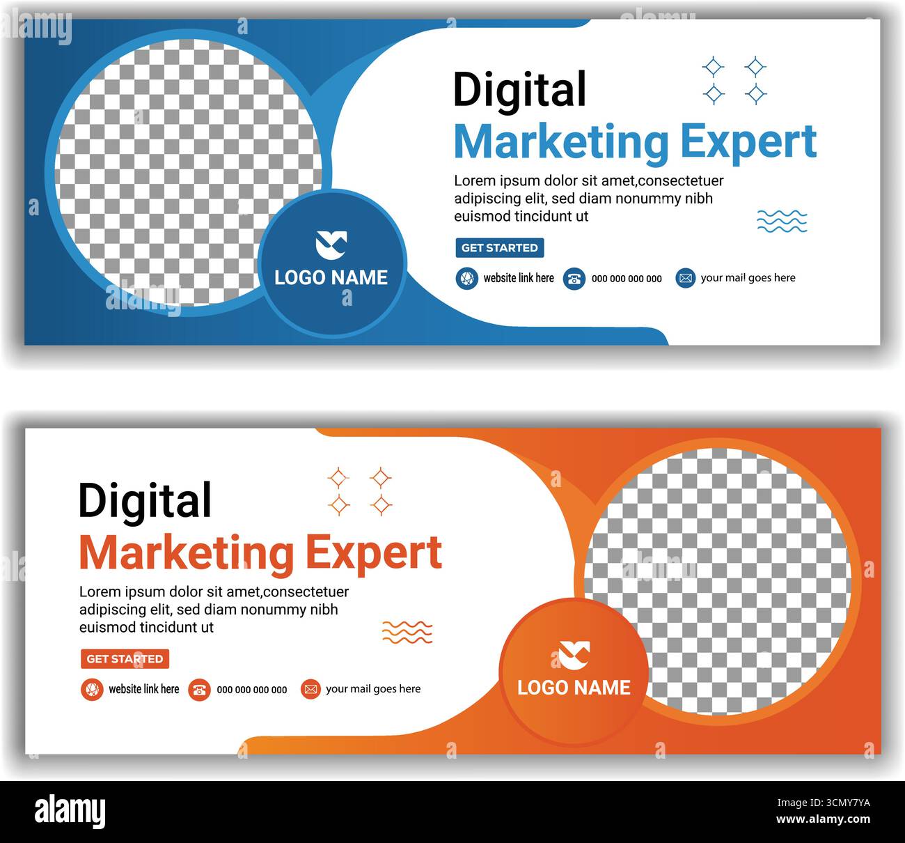 Modernes Digitales Marketing Facebook Banner Vorlage Professionelles Business Social Media Vector Design Stock Vektor