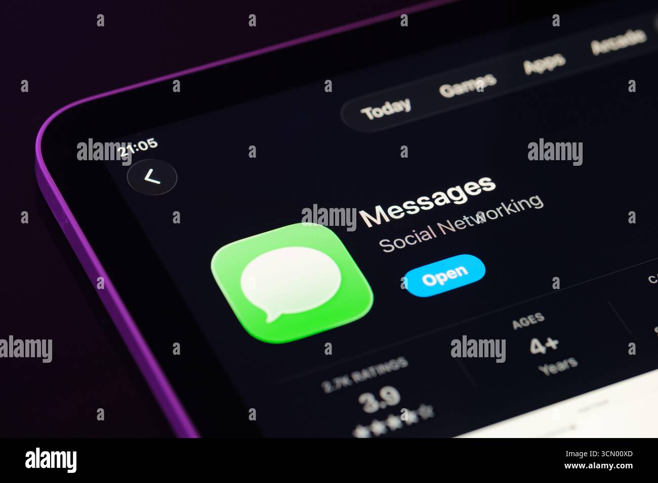 Nachrichten-App Stockfoto