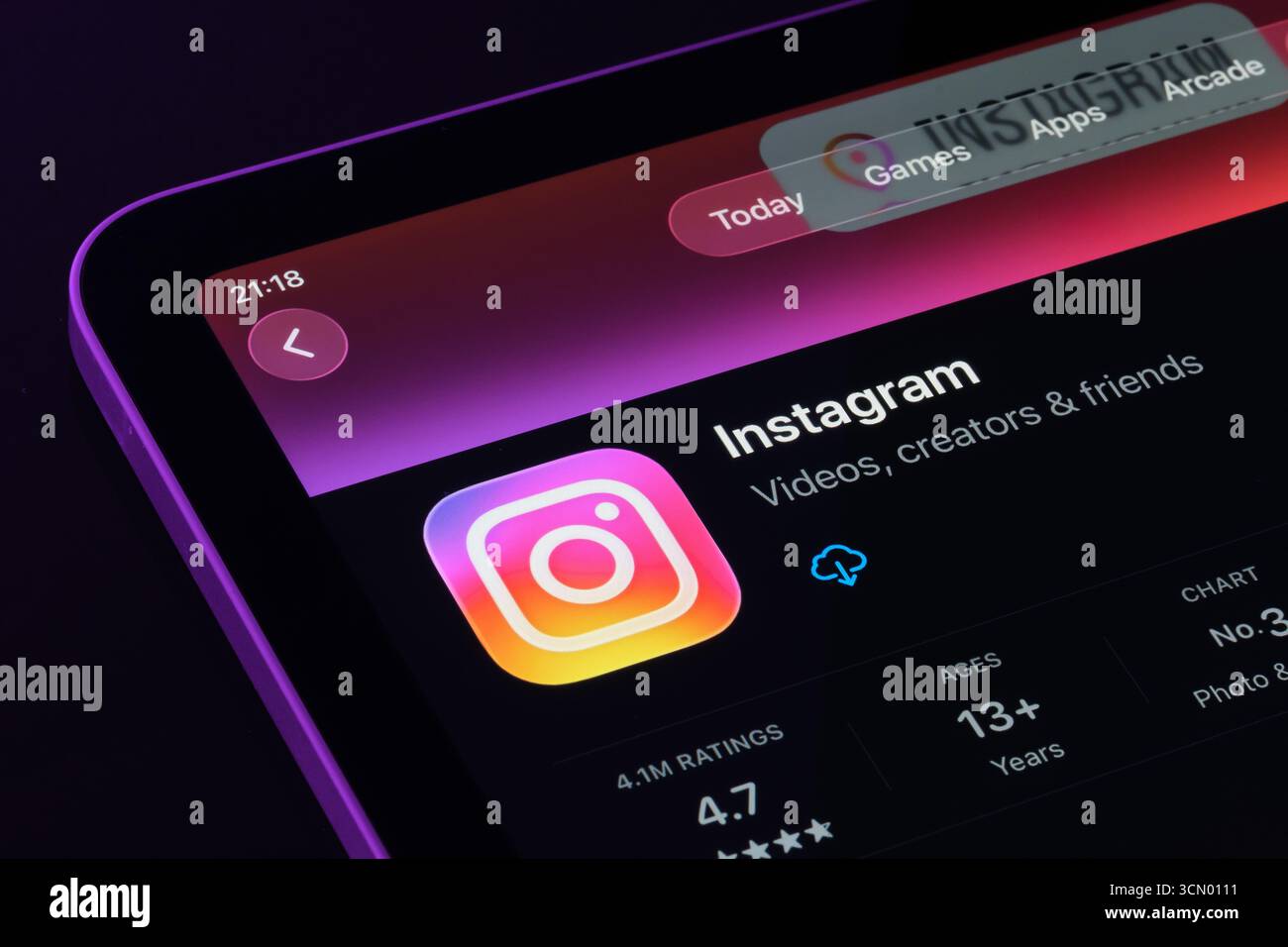 Instagram app Stockfoto