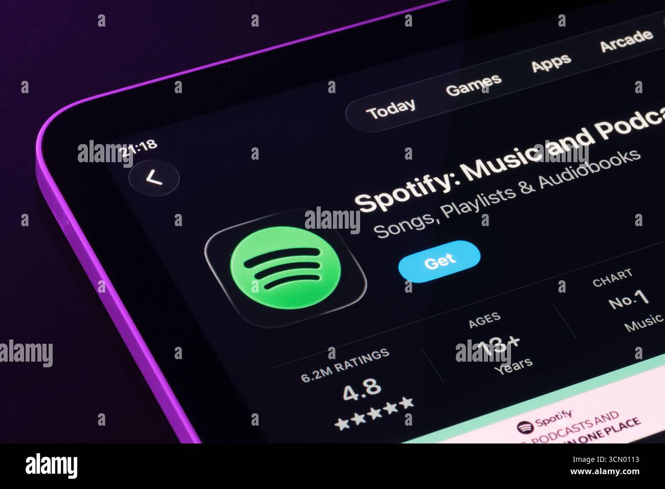 Spotify App Stockfoto