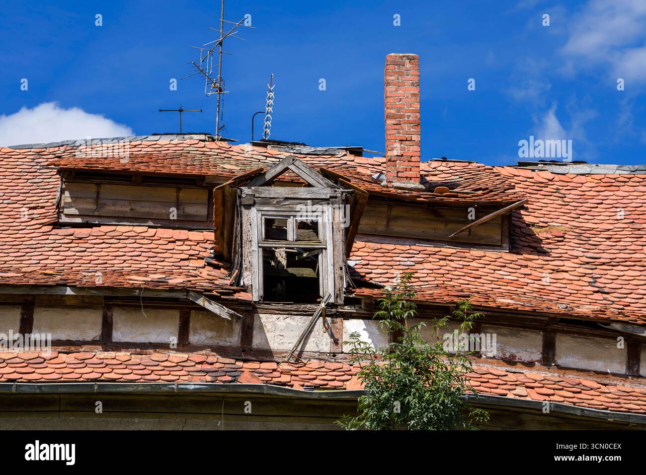 Ruine Haus, Bezirk Kassel, Hessen, Deutschland, Europa Stockfoto