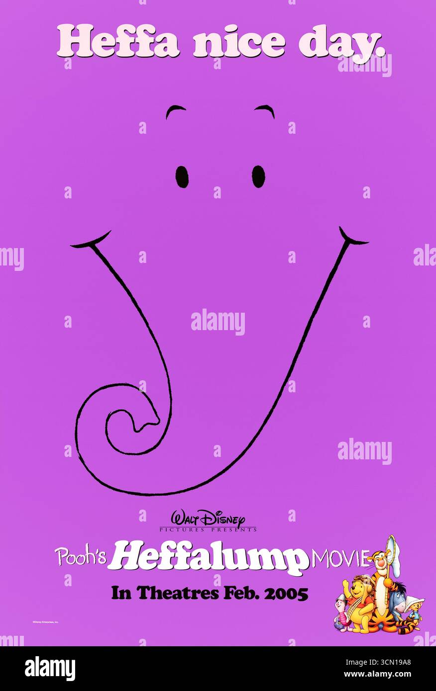 Pooh’s Heffalump Movie (2005) von Frank Nissen mit Jim Cummings, John Fiedler und Nikita Hopkins. Ein bezauberndes Disney-animiertes Abenteuer, in dem Roo einen jungen Heffalump entdeckt und seinen Freunden mehr über Akzeptanz und Freundschaft beibringt. Foto eines Original-Posters aus dem Jahr 2005 (US Advance Poster), das NUR ZUR REDAKTIONELLEN VERWENDUNG VERWENDET WIRD. Quelle: BFA / Walt Disney Pictures Stockfoto