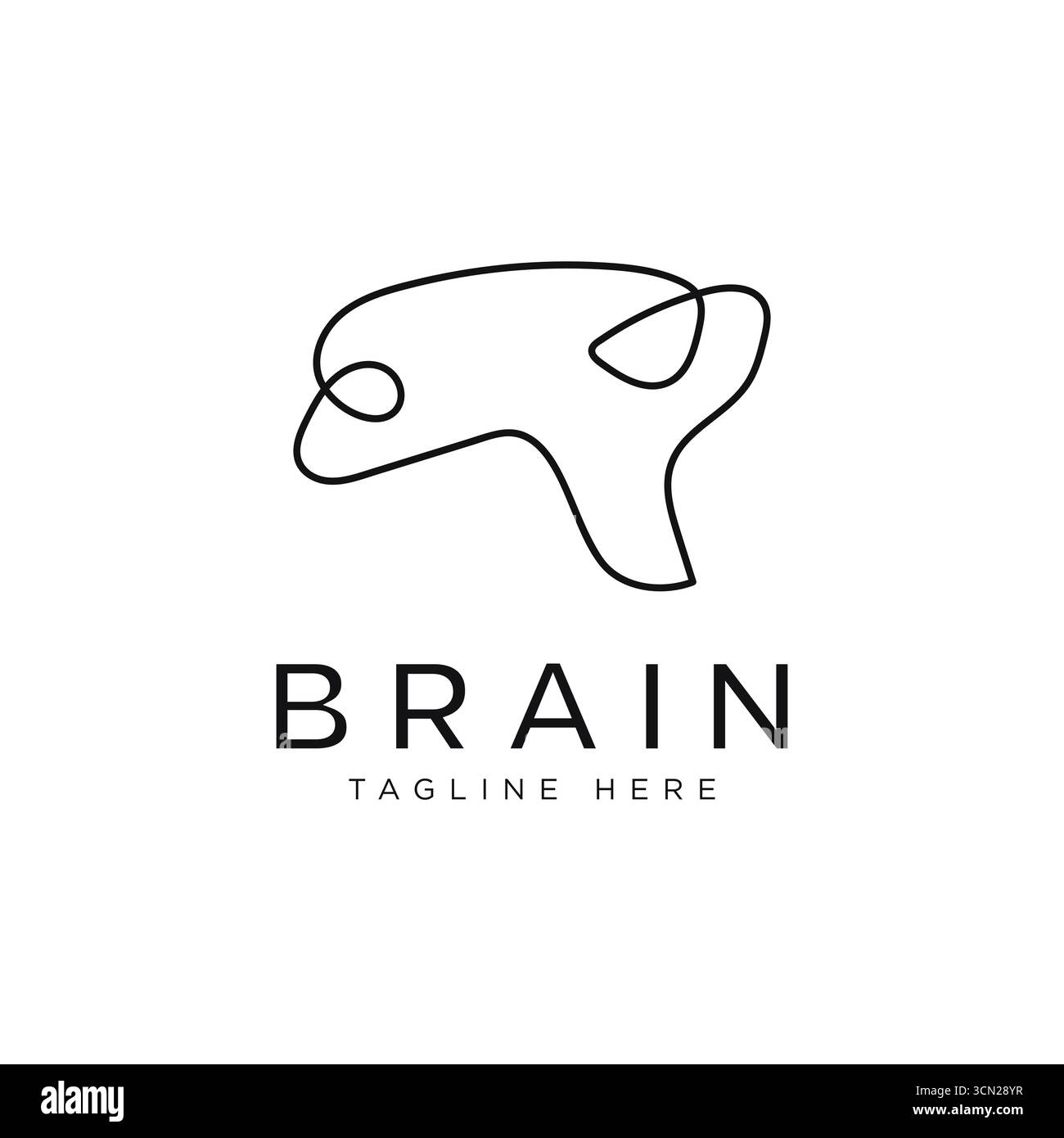 Brain Logo Designs Konzept, Brain Logo Vorlage Stock Vektor