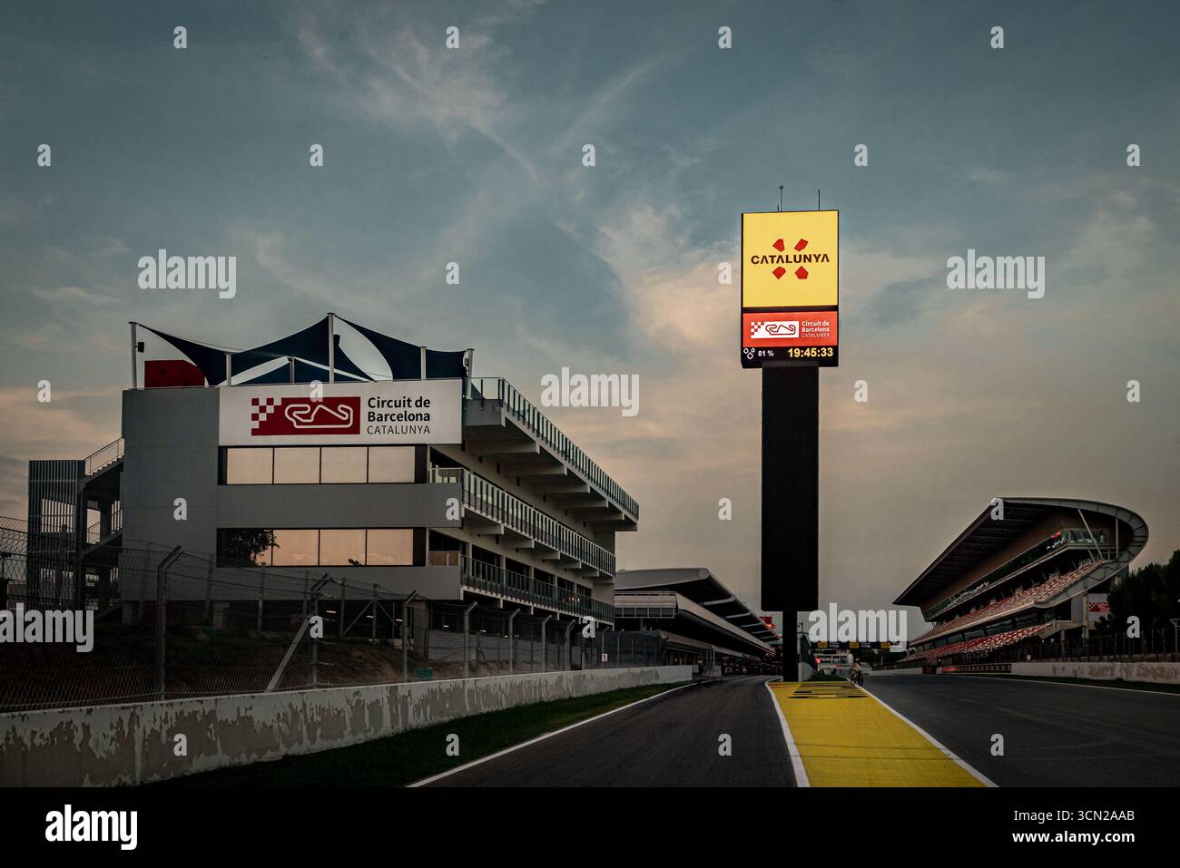 Circuit de Barcelona-Catalunya, Motorsport-Rennstrecke in Montmelo, Barcelona, Katalonien, Spanien. Stockfoto